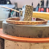 Handmade 2 ounce 6 Gauge Copper Hammered BIGGA Bangle