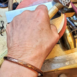 Handmade 2 ounce 6 Gauge Copper Hammered BIGGA Bangle