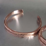 Handmade 2 ounce 6 Gauge Copper Hammered BIGGA Bangle