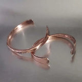Handmade 2 ounce 6 Gauge Copper Hammered BIGGA Bangle