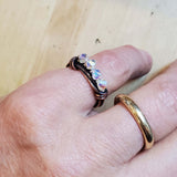 Handmade Copper Multi Wire Wrapped Super Sparkly Bling Ring