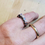 Handmade Copper Multi Wire Wrapped Super Sparkly Bling Ring