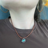 Handmade Copper Robin Nest Necklace with Up To 5 Beads