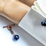 Hammered Copper Child Abuse Prevention Chain Cufflinks