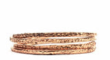 Copper Full Overlap Inter Locking Bangle Set