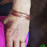 Copper Full Overlap Inter Locking Bangle Set