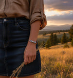 Handmade Copper Turquoise Crystal Spike Cuff