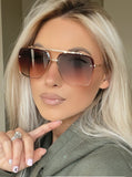 Bella Coffee - Tangle Free Aviator Sunglasses by TopFoxx
