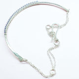 Heavy Gauge 925 Silver Wire Wrapped Swarovski Crystal Choker Necklace