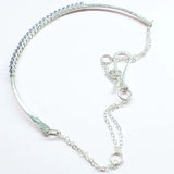 Heavy Gauge 925 Silver Wire Wrapped Swarovski Crystal Choker Necklace