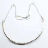 Heavy Gauge 925 Silver Wire Wrapped Swarovski Crystal Choker Necklace