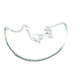 Heavy Gauge 925 Silver Wire Wrapped Swarovski Crystal Choker Necklace