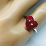 I Love You Crystal Heart Bling Ring by Alexa Martha Designs