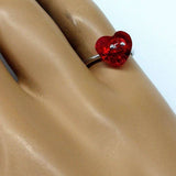 I Love You Crystal Heart Bling Ring by Alexa Martha Designs