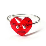 I Love You Crystal Heart Bling Ring by Alexa Martha Designs