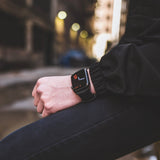 Leather Apple Watch Strap - Matte Black by Bullstrap