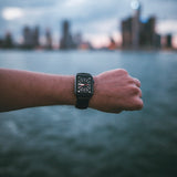 Leather Apple Watch Strap - Matte Black by Bullstrap