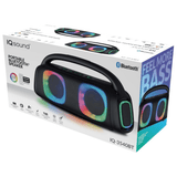 IQ Sound Portable Bluetooth Speaker with RGB Lights and TWS-Enhanced Stereo Sound