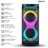 IQ Sound 2x10-Inch Portable Bluetooth DJ Speaker