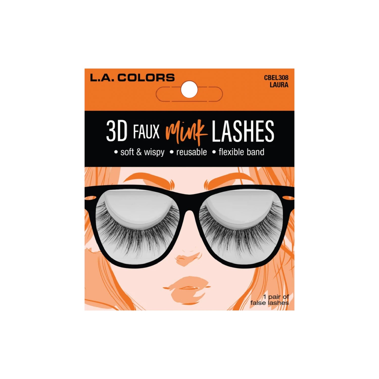 L.A. COLORS 3D Faux Mink Lashes - Laura
