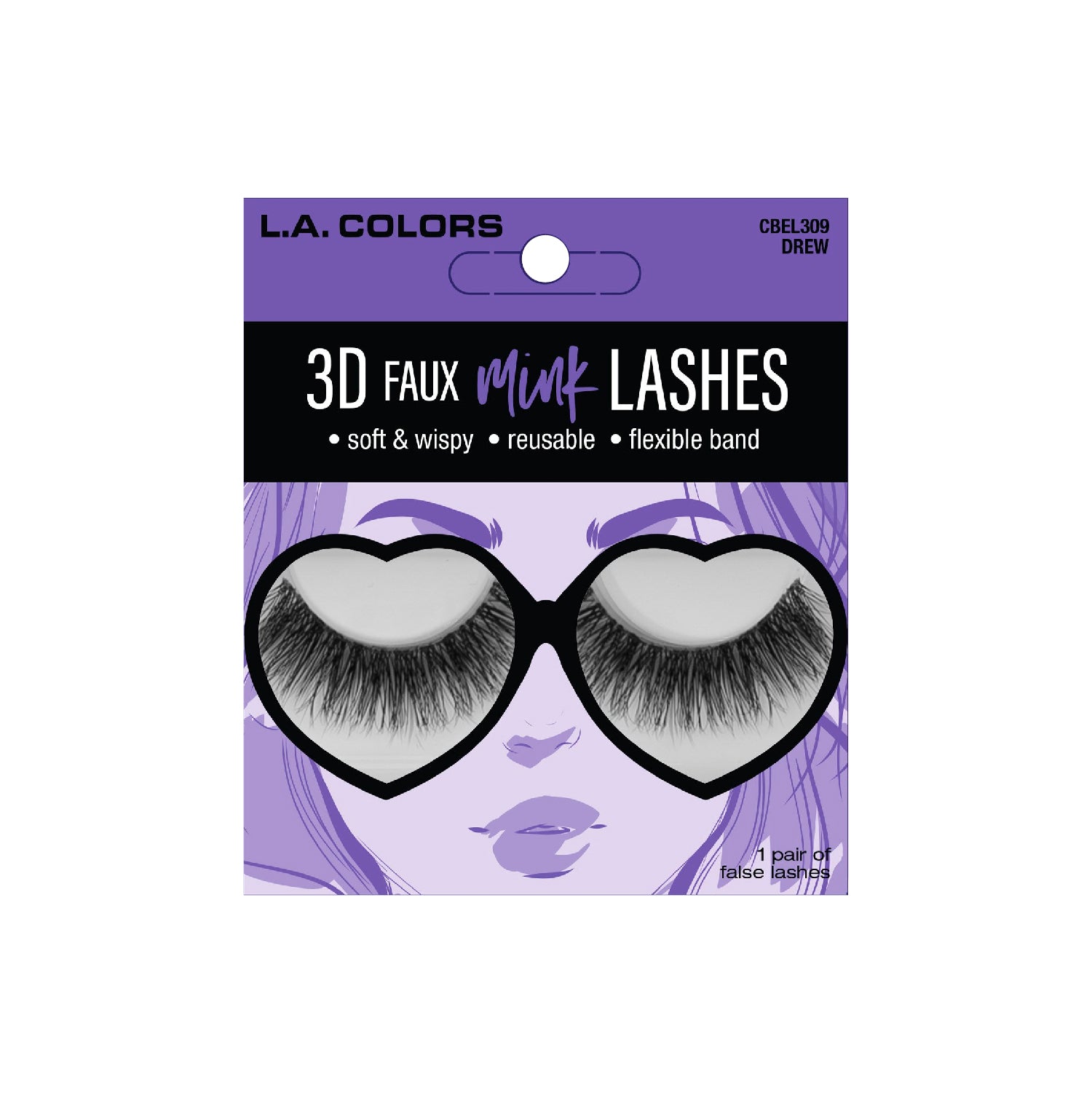 L.A. COLORS 3D Faux Mink Lashes - Drew
