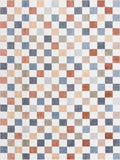 Alie Colorful Checkered Washable Rug