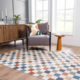 Alie Colorful Checkered Washable Rug