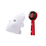 7-Color Facial Therapy Mask + 3-in-1 LED Scalp & Hair Treatment Brush