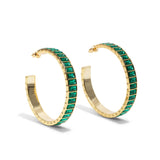Emerald Large Eternity Hoop by Short & Suite
