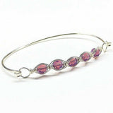 Larger Oval Shaped Swarovski Crystal Bar Bangle Bracelet
