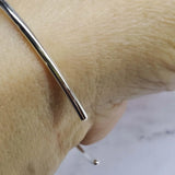 Lavender Crystal Cancer Ribbon Awareness Bangle