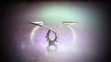Lavender Crystal Cancer Ribbon Awareness Bangle