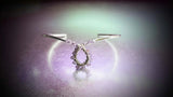 Lavender Crystal Cancer Ribbon Awareness Bangle