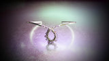 Silver Wire Wrapped Crystal Cancer Ribbon Cuff Bangle by Alexa Martha by Alexa Martha Designs