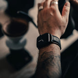 Leather Apple Watch Strap - Matte Black by Bullstrap