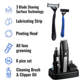 Mario Lopez Ultimate Grooming Set – 10-Piece Hair, Beard & Body Grooming Kit + Disposable Razors by Pursonic