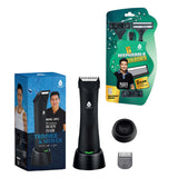 Mario Lopez Wireless Body Hair Trimmer & Shaver and Mario Lopez Disposable Razors - 3 Blade Shaving Surface Technology by Pursonic