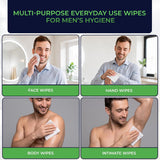 12 Pack of Flushable Man Wipes (1200 Mint Scented Wipes)