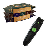 Pursonic Men’s Refresh & Groom Kit: Cedarwood, Tea Tree & Eucalyptus Wipes + Rechargeable Beard & Body Trimmer by Pursonic