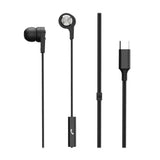 Maxell 199261 Sync Up Type-C Wired Earbuds with Microphone, Black