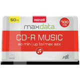Maxell 625156 - CDR80MU50PK CD-R Music 32x 80-Minute Blank Discs on Spindle (50 Count)
