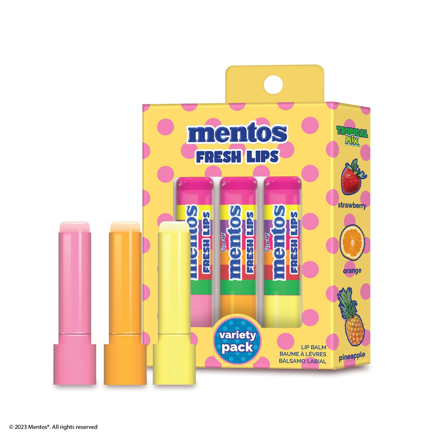 RUDE Mentos Fresh Lips Variety Pack (Lip Balm) - Tropical Mix