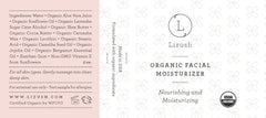 ORGANIC FACIAL MOISTURIZER Nourishing and Moisturizing by Lizush