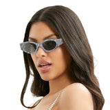 Kat x Money Moves - Grey Cateye Sunglasses by TopFoxx