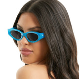 Kat x Money Moves - Blue Cateye Sunglasses by TopFoxx