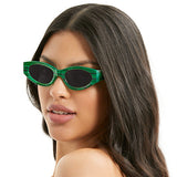 Kat x Money Moves - Green Cateye Sunglasses by TopFoxx