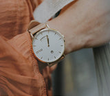 Arvo Awristacrat Watch - Gold - Sand Leather Band by Arvo