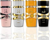Lattafa 4 Piece Gift Set (Yara For Women + Yara Moi For Women + Yara Tous For Women + Candy 100Ml Edp For Women