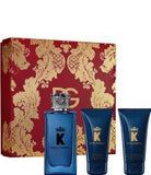 K By Dolce & Gabbana 3 Pcs. Gift Set: 3.3Oz Edp Sp1.6Oz After Shave Balm 16Oz. Gel For Men