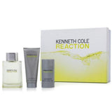 REACTION 3 PCS.GIFT SET: 3.4oz EDT SPRAY 3.4oz AFTERSHAVE BALM AND 6oz body DEO FOR MEN